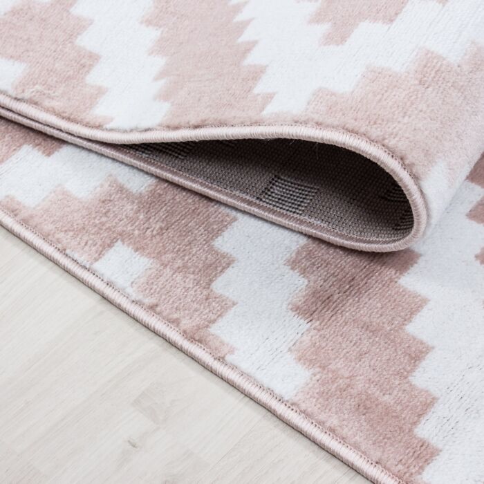 Plus Rhombus alfombra pelo corto rectangular 80x150cm rosa