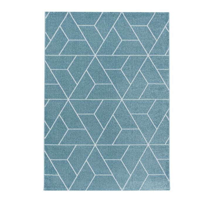 Efor Korz alfombra pelo corto rectangular 160x230cm azul