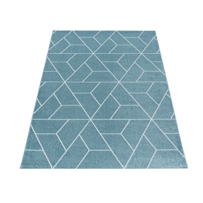 Efor Korz alfombra pelo corto rectangular 160x230cm azul