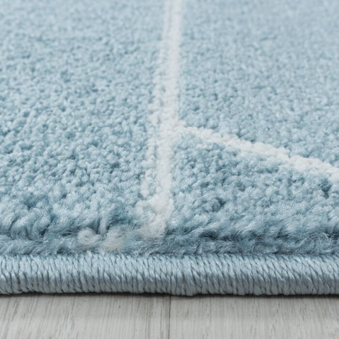 Efor Korz alfombra pelo corto rectangular 160x230cm azul