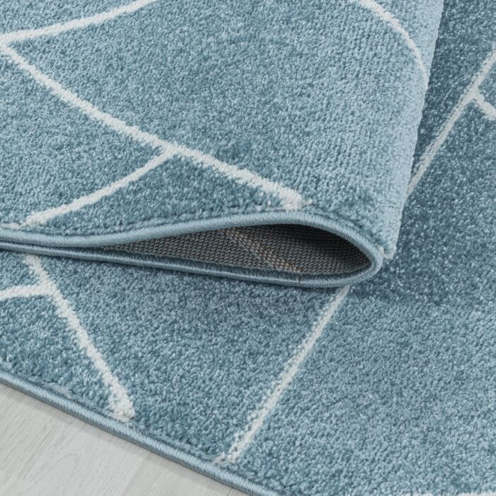 Efor Korz alfombra pelo corto rectangular 160x230cm azul