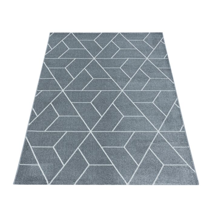 Efor Korz alfombra pelo corto rectangular 240x340cm gris