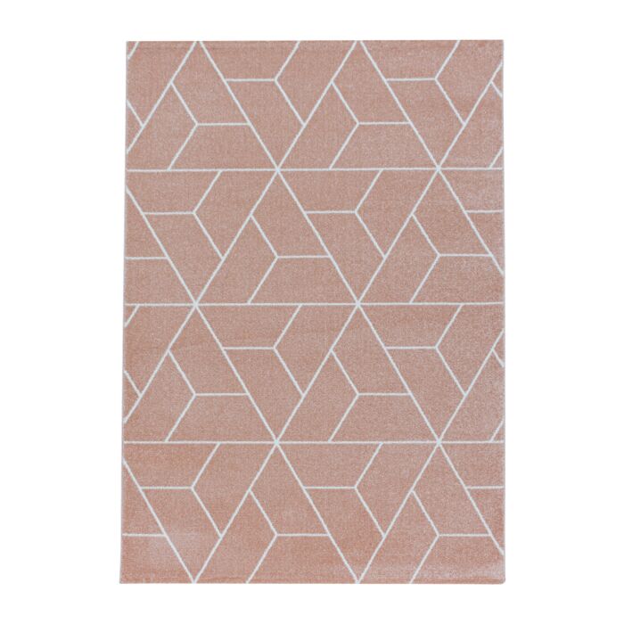 Efor Korz alfombra pelo corto rectangular 120x170cm rosa