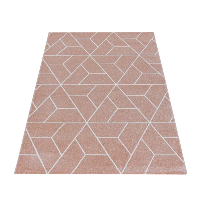 Efor Korz alfombra pelo corto rectangular 120x170cm rosa