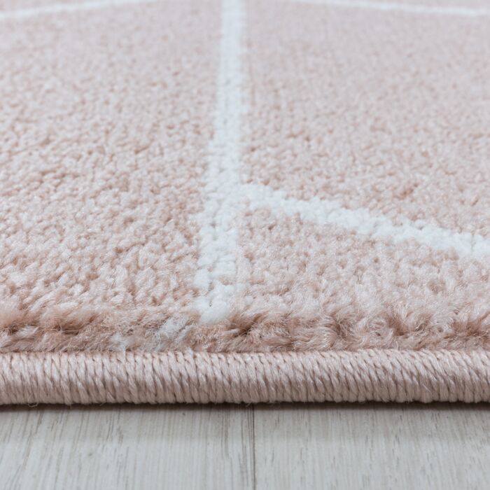 Efor Korz alfombra pelo corto rectangular 120x170cm rosa