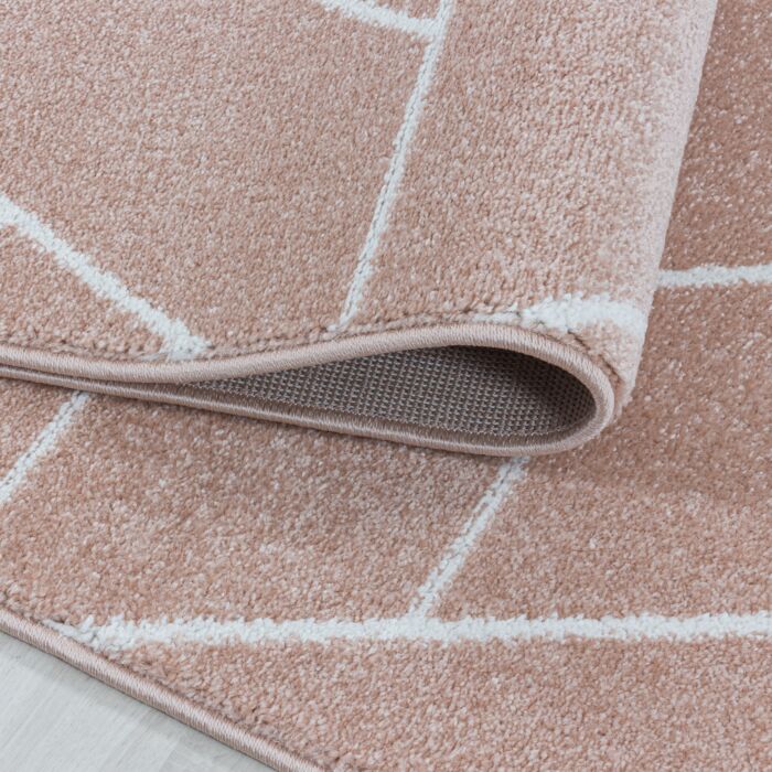 Efor Korz alfombra pelo corto rectangular 120x170cm rosa