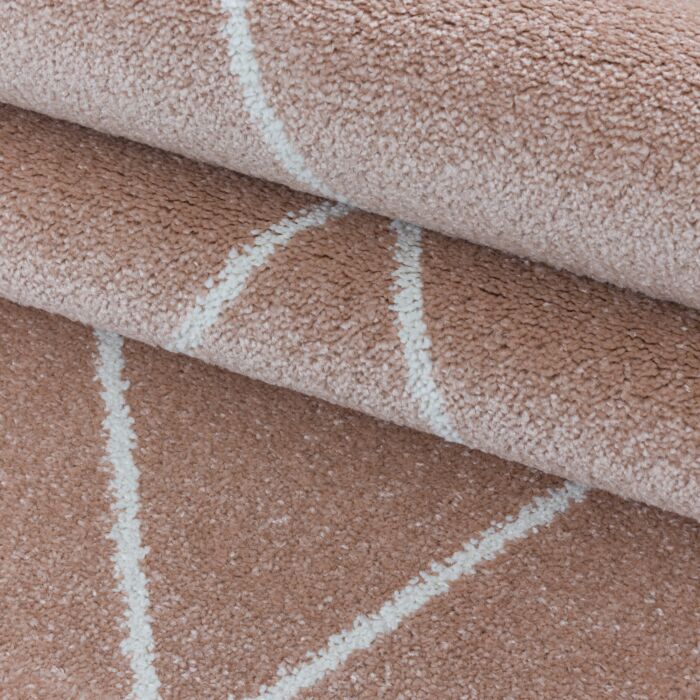 Efor Korz alfombra pelo corto rectangular 120x170cm rosa