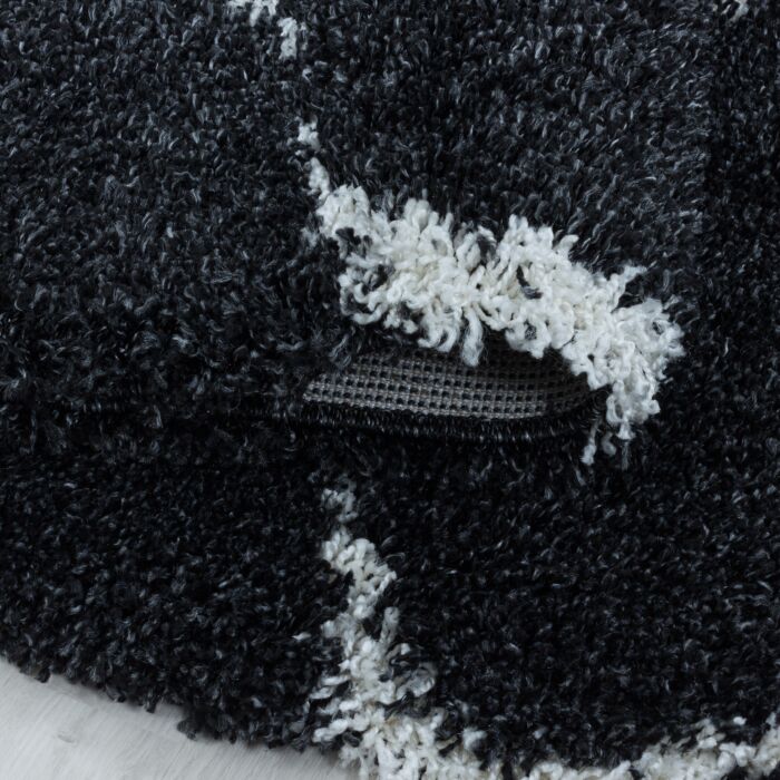 Salsa Shaggy alfombra peluda pelo largo redondo Ø 160cm antracita