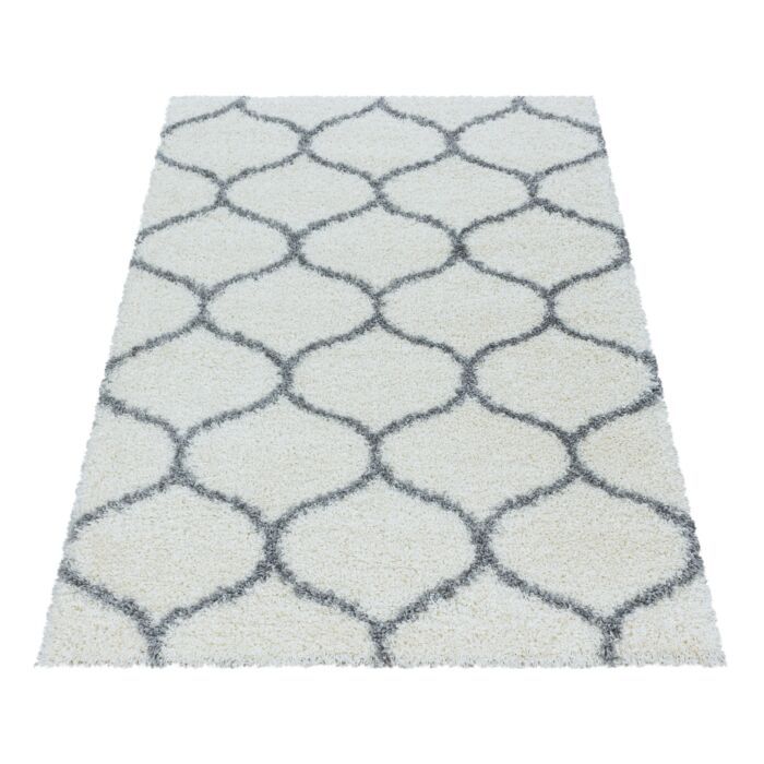 Salsa Shaggy alfombra peluda pelo largo corredor 80x250cm crema