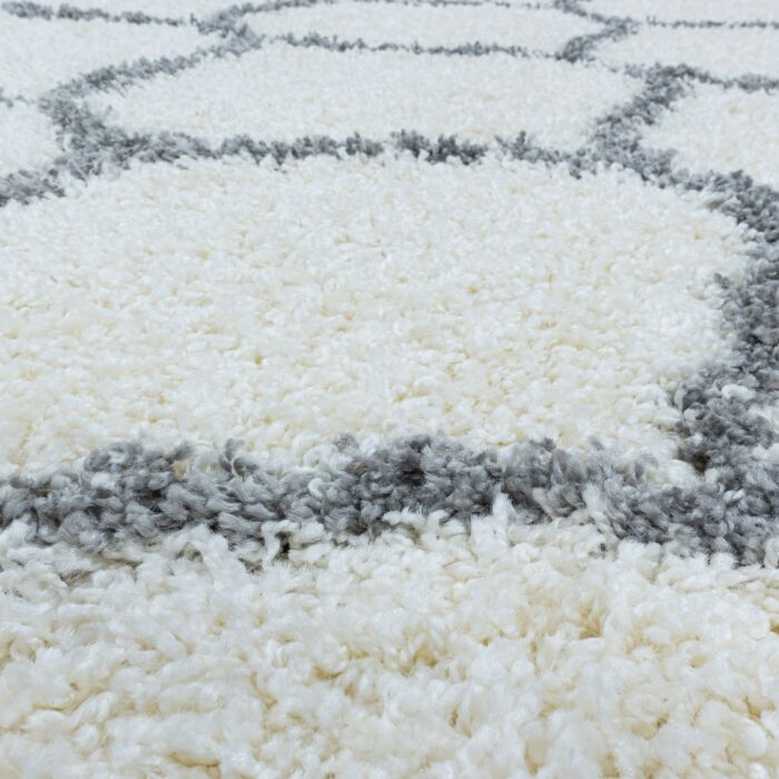 Salsa Shaggy alfombra peluda pelo largo corredor 80x250cm crema