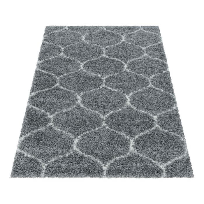 Salsa Shaggy alfombra peluda pelo largo rectangular 240x340cm gris
