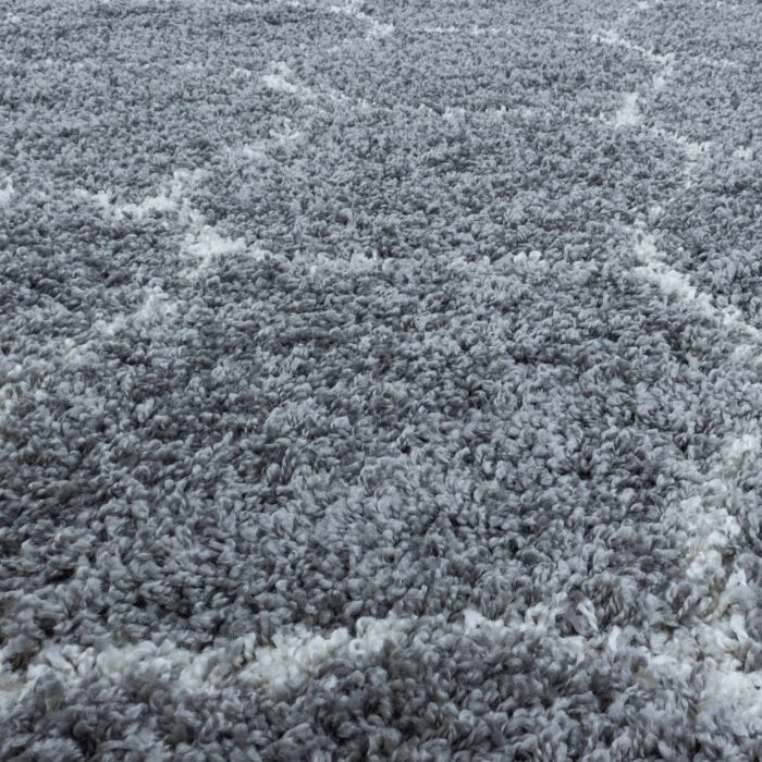 Salsa Shaggy alfombra peluda pelo largo rectangular 240x340cm gris