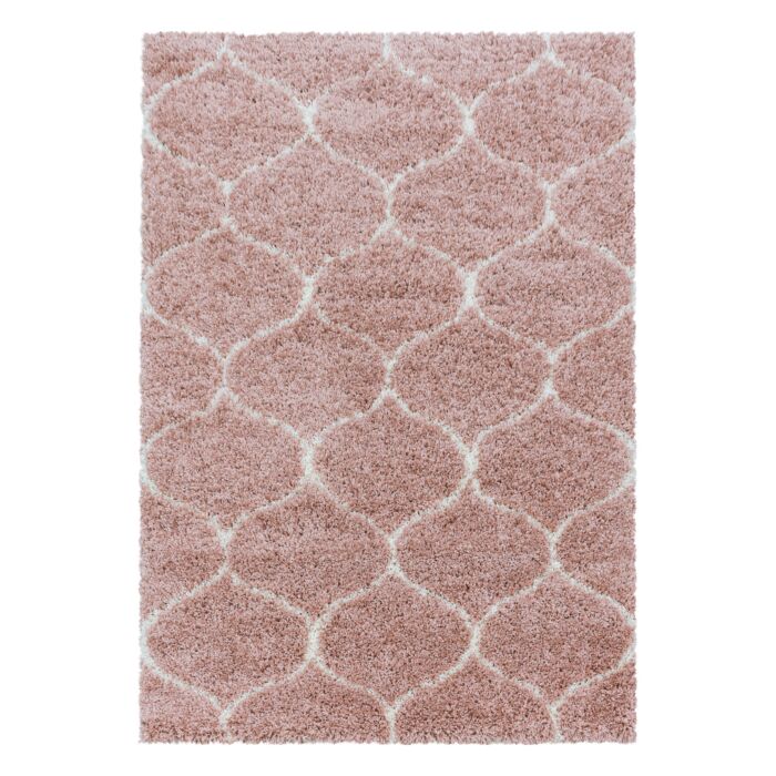 Salsa Shaggy alfombra peluda pelo largo rectangular 80x150cm rosa