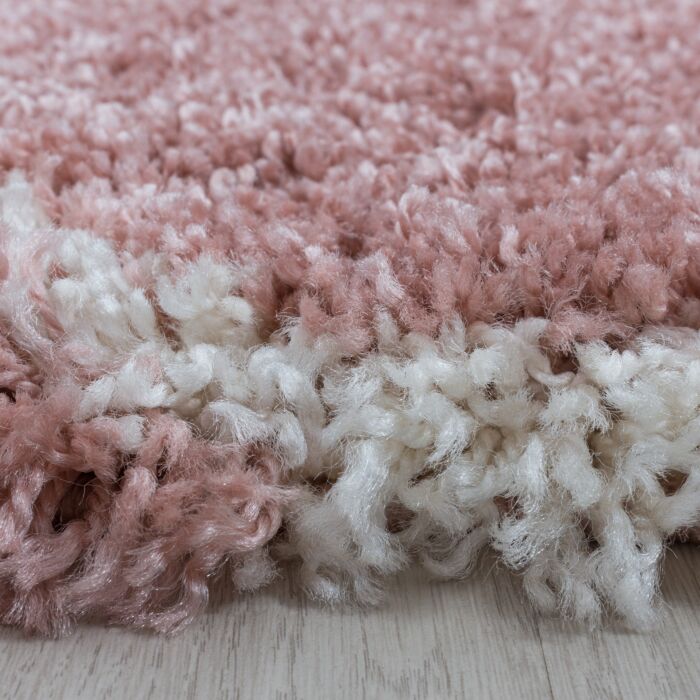 Salsa Shaggy alfombra peluda pelo largo rectangular 80x150cm rosa