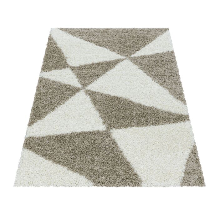 Tango Shaggy alfombra peluda pelo largo corredor 80x250cm beige