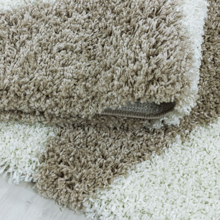 Tango Shaggy alfombra peluda pelo largo corredor 80x250cm beige
