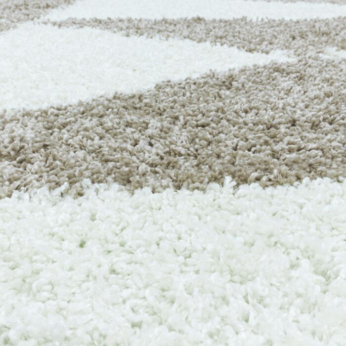 Tango Shaggy alfombra peluda pelo largo corredor 80x250cm beige