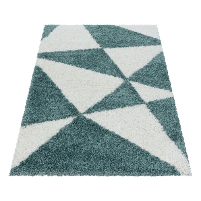 Tango Shaggy alfombra peluda pelo largo rectangular 160x230cm azul