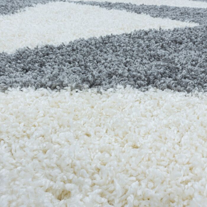 Tango Shaggy alfombra peluda pelo largo redondo Ø 120cm gris