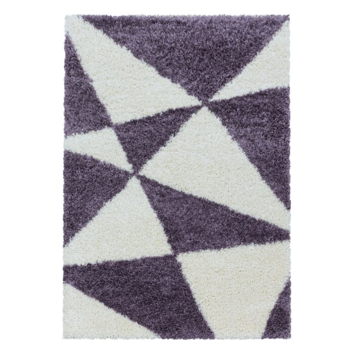 Tango Shaggy alfombra peluda pelo largo corredor 80x250cm morado