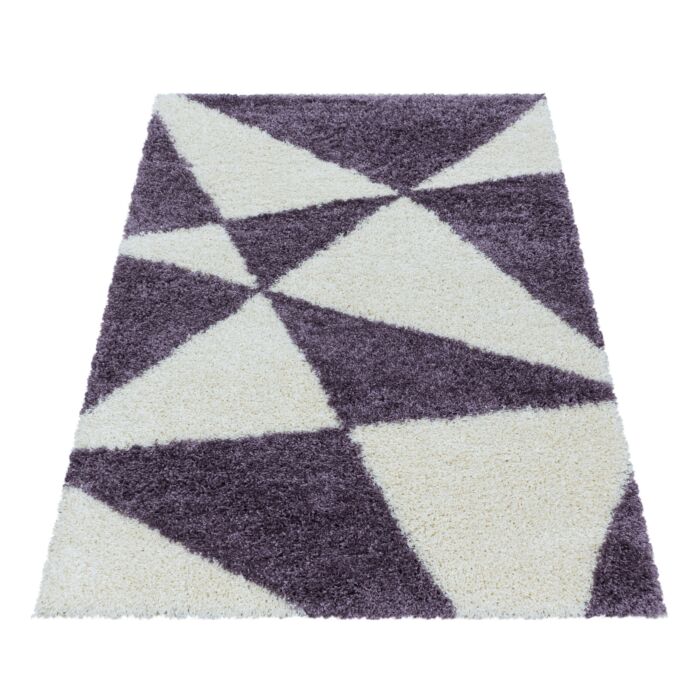 Tango Shaggy alfombra peluda pelo largo rectangular 240x340cm morado