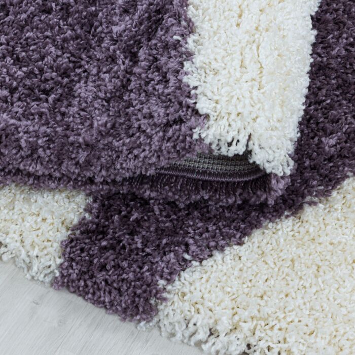 Tango Shaggy alfombra peluda pelo largo corredor 80x250cm morado