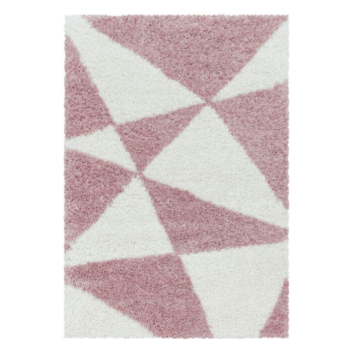 Tango Shaggy alfombra peluda pelo largo rectangular 60x110cm rosa