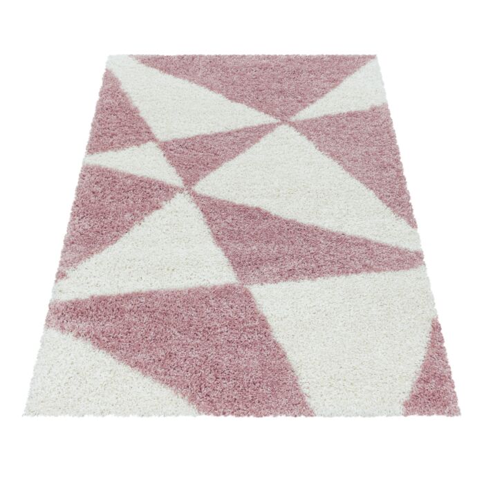 Tango Shaggy alfombra peluda pelo largo rectangular 60x110cm rosa