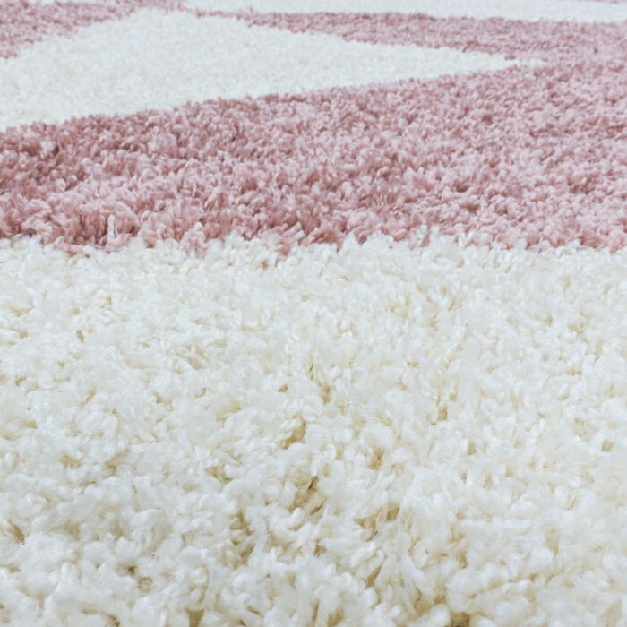 Tango Shaggy alfombra peluda pelo largo rectangular 60x110cm rosa