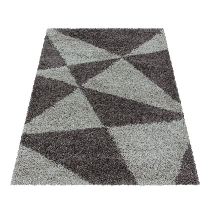Tango Shaggy alfombra peluda pelo largo rectangular 160x230cm topo