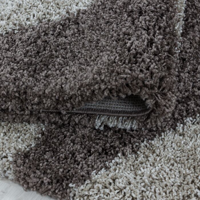 Tango Shaggy alfombra peluda pelo largo rectangular 160x230cm topo