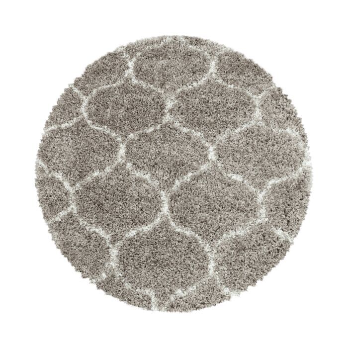 Salsa Shaggy alfombra peluda pelo largo redondo Ø 120cm beige