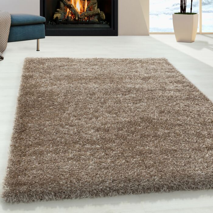 Brilliant Shaggy alfombra peluda pelo largo rectangular 240x340cm topo