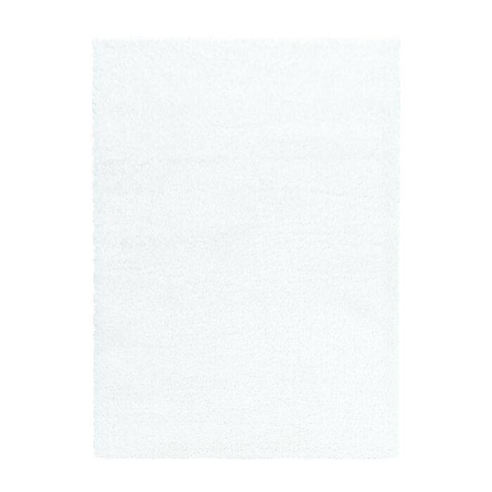 Brilliant Shaggy alfombra peluda pelo largo rectangular 200x290cm blanco nieve