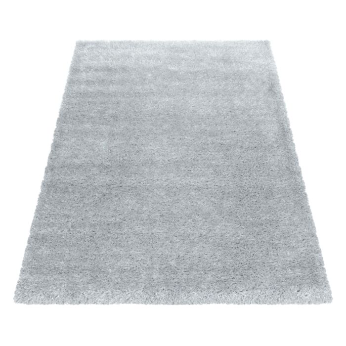 Brilliant Shaggy alfombra peluda pelo largo rectangular 240x340cm plata