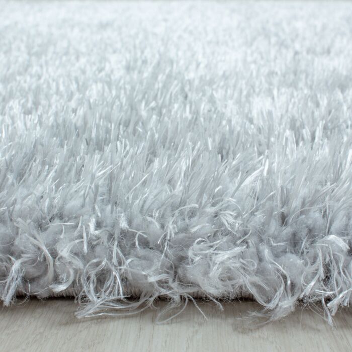 Brilliant Shaggy alfombra peluda pelo largo rectangular 240x340cm plata