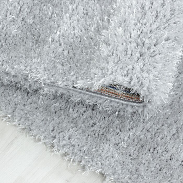 Brilliant Shaggy alfombra peluda pelo largo rectangular 240x340cm plata