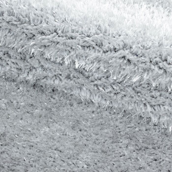 Brilliant Shaggy alfombra peluda pelo largo rectangular 240x340cm plata