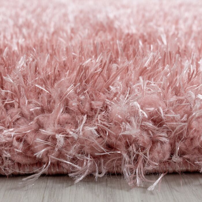 Brilliant Shaggy alfombra peluda pelo largo rectangular 120x170cm rosa