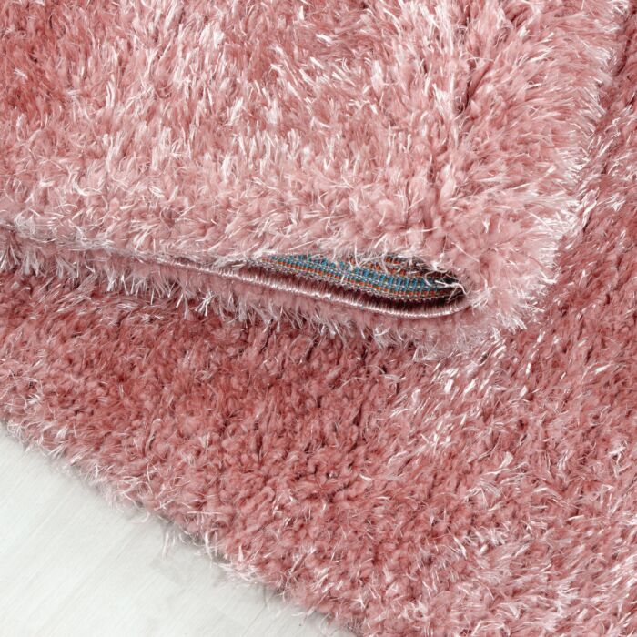 Brilliant Shaggy alfombra peluda pelo largo rectangular 120x170cm rosa