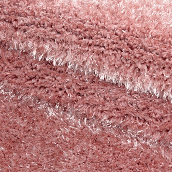 Brilliant Shaggy alfombra peluda pelo largo rectangular 120x170cm rosa