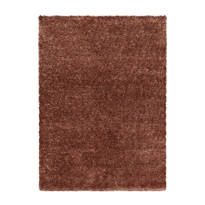 Brilliant Shaggy alfombra peluda pelo largo rectangular 200x290cm cobre