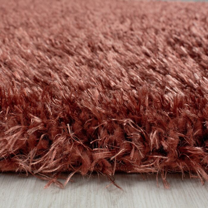 Brilliant Shaggy alfombra peluda pelo largo rectangular 200x290cm cobre