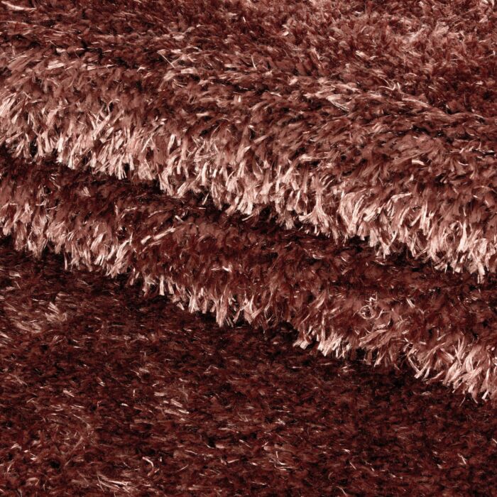 Brilliant Shaggy alfombra peluda pelo largo rectangular 200x290cm cobre