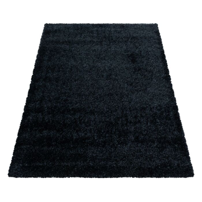 Brilliant Shaggy alfombra peluda pelo largo rectangular 200x290cm negro