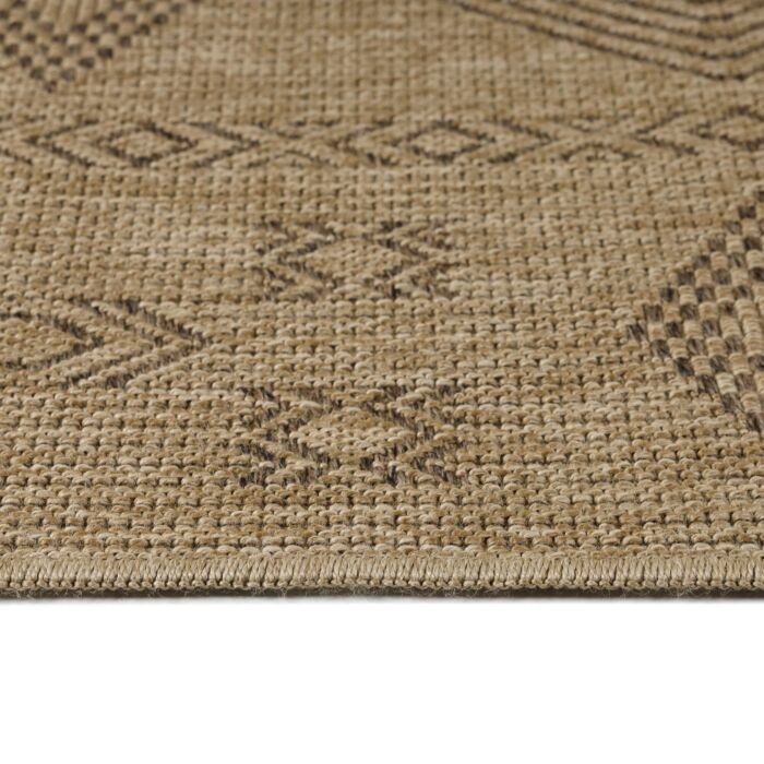 Dhaka Baita alfombra interior/exterior rectangular 140x200cm yute negro