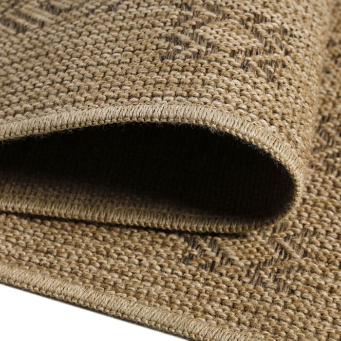 Dhaka Baita alfombra interior/exterior rectangular 140x200cm yute negro