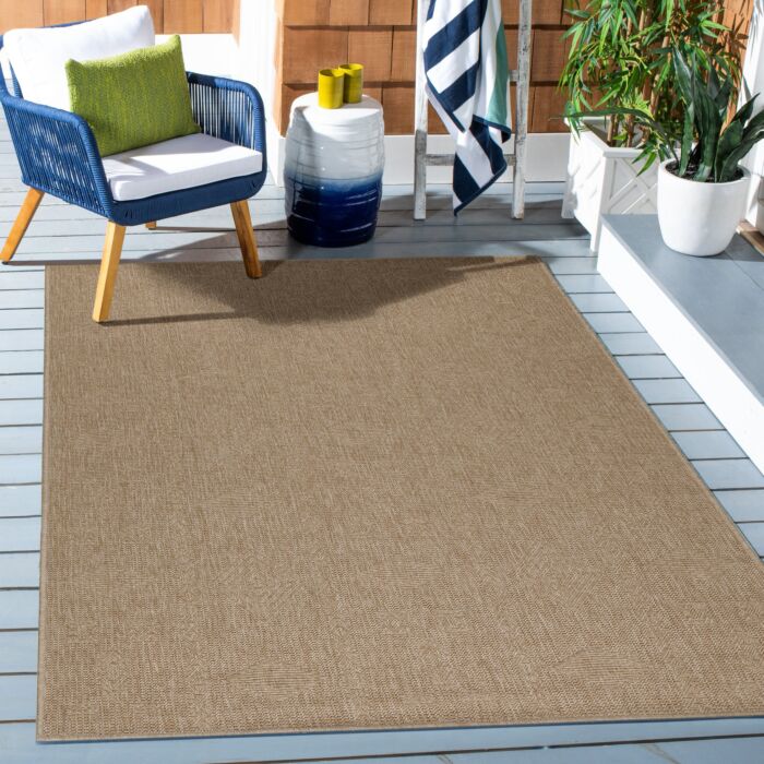 Dhaka Baita alfombra interior/exterior corredor 80x250cm yute beige