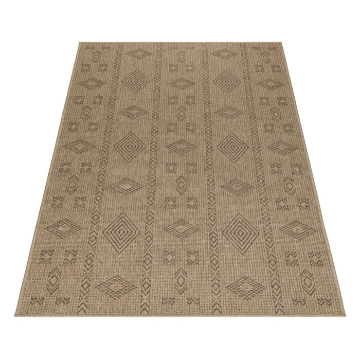Dhaka Baita alfombra interior/exterior rectangular 140x200cm yute negro