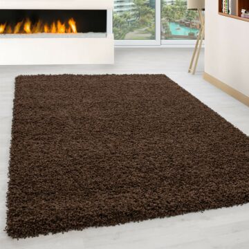 Life Shaggy alfombra pelo largo rectangular 120x170cm marrón